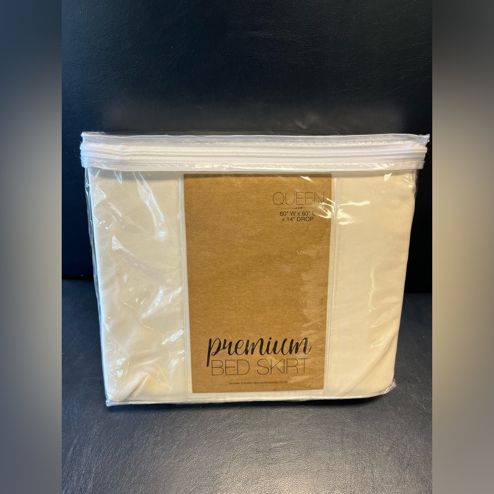 ***NEW*** Premium Queen Hypo-allergenic Microfiber Bed Skirt Beige